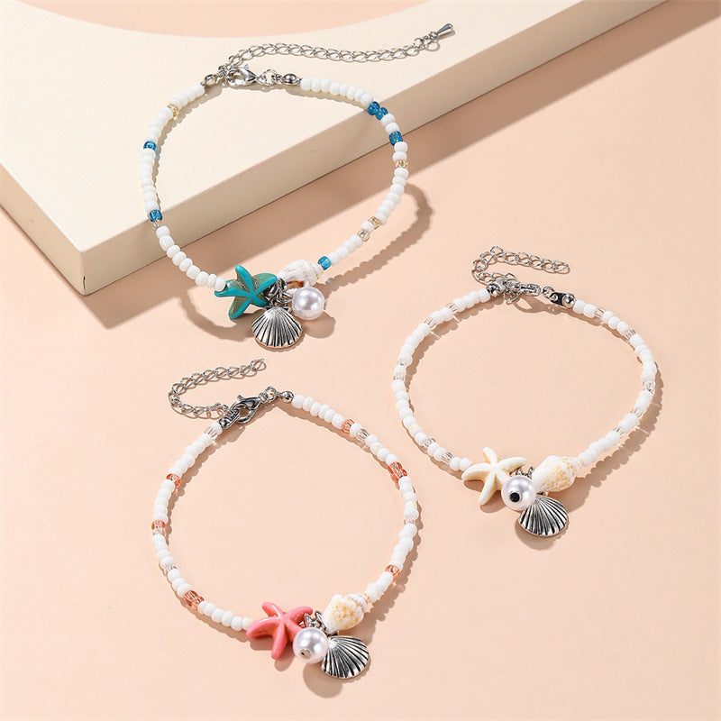 Wholesale Natural style starfish shell bracelet